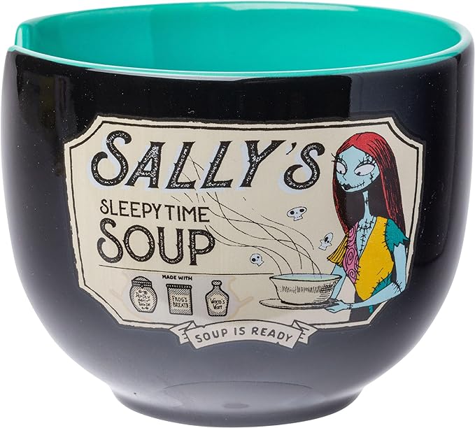 Silver Buffalo Disney Nightmare Before Christmas Sally's Sleepy Time Soup Ceramic Ramen Bowl