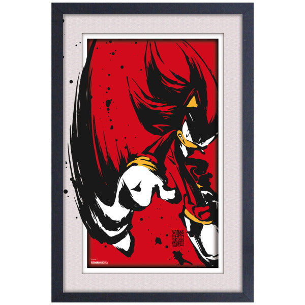 Sonic the Hedgehog Shadow Splatter 11″x17″ Faux Matte Framed Print
