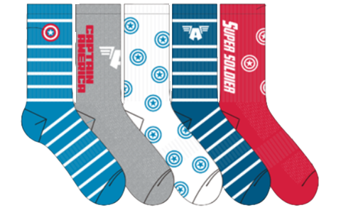 Captain America Athletic Socks 5-Pack