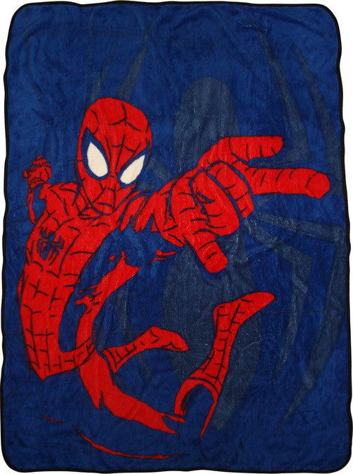 Spiderman Swinging Blanket in Red