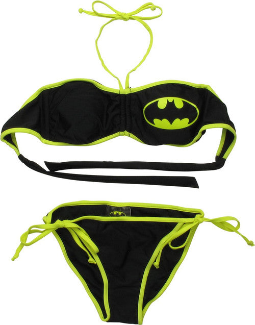 Batgirl Logo Bandeau String Bikini Swimsuit