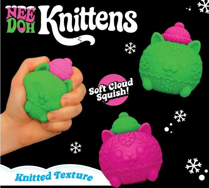 NeeDoh 2026 Squishmas Knittens Stress Ball [1 RANDOM Color]