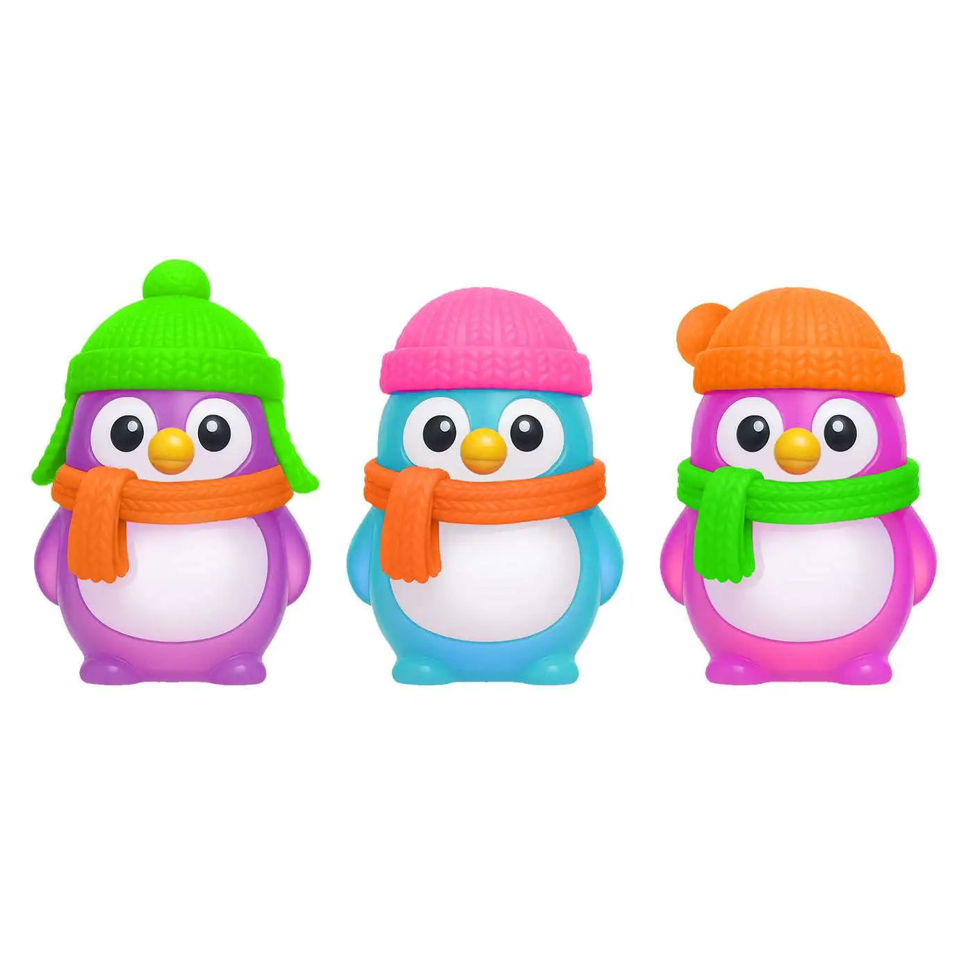 NeeDoh 2026 Squishmas Polar Glow Penguin Stress Ball [1 RANDOM Color, Glows in the Dark!]