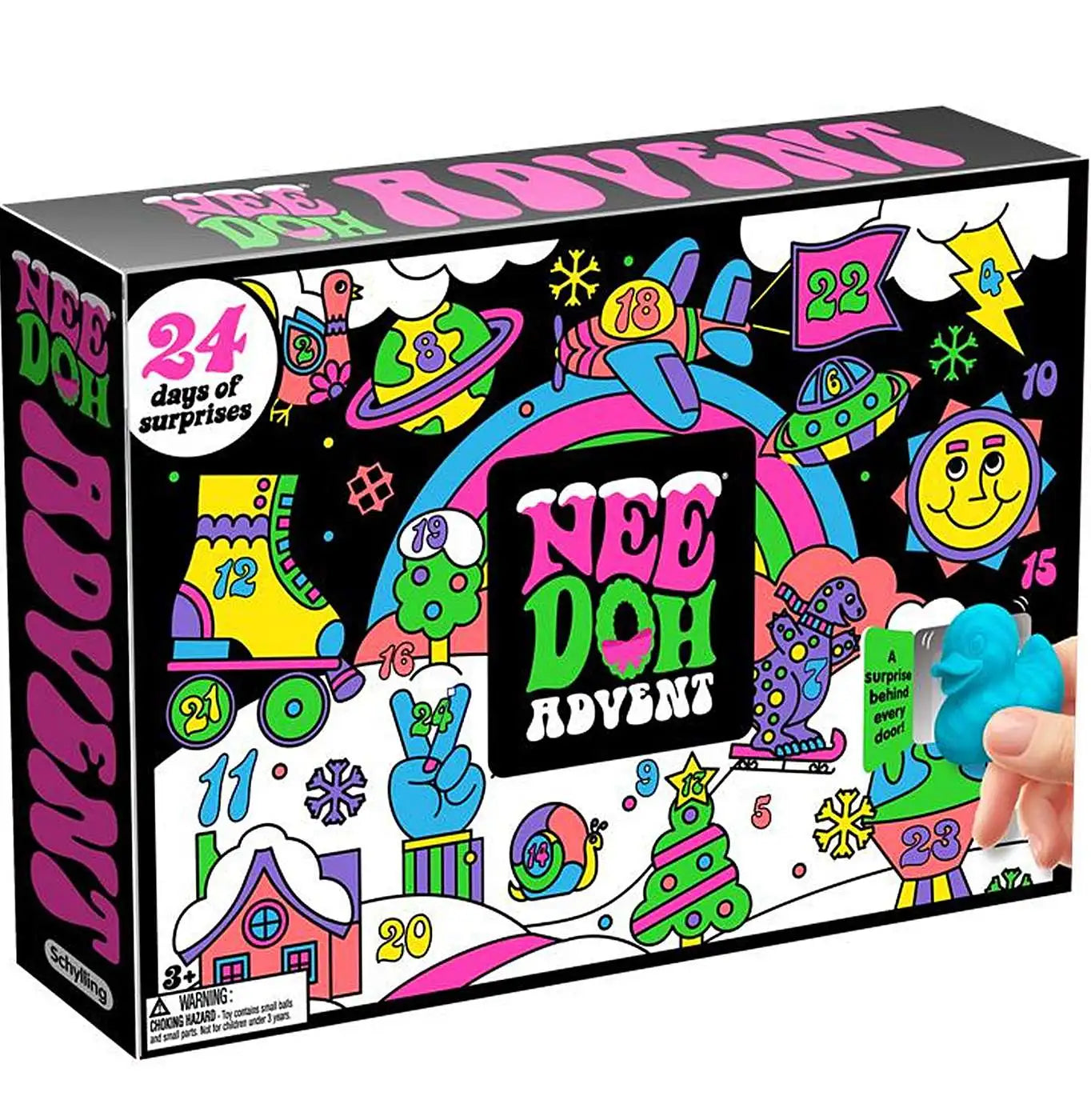 NeeDoh 2026 Squishmas Advent Calendar Stress Ball Set [24 RANDOM Squishy Minis!]