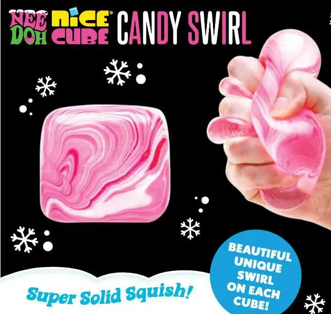 NeeDoh Candy Swirl Nice Cube Stress Ball
