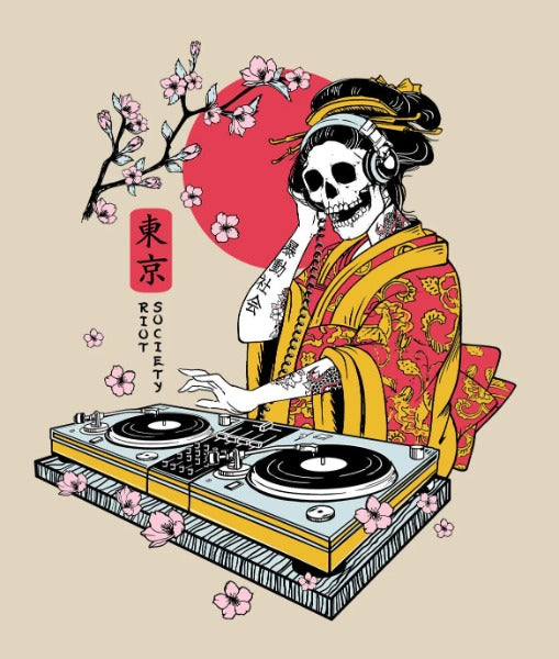Riot Society Geisha Skull DJ Hoody