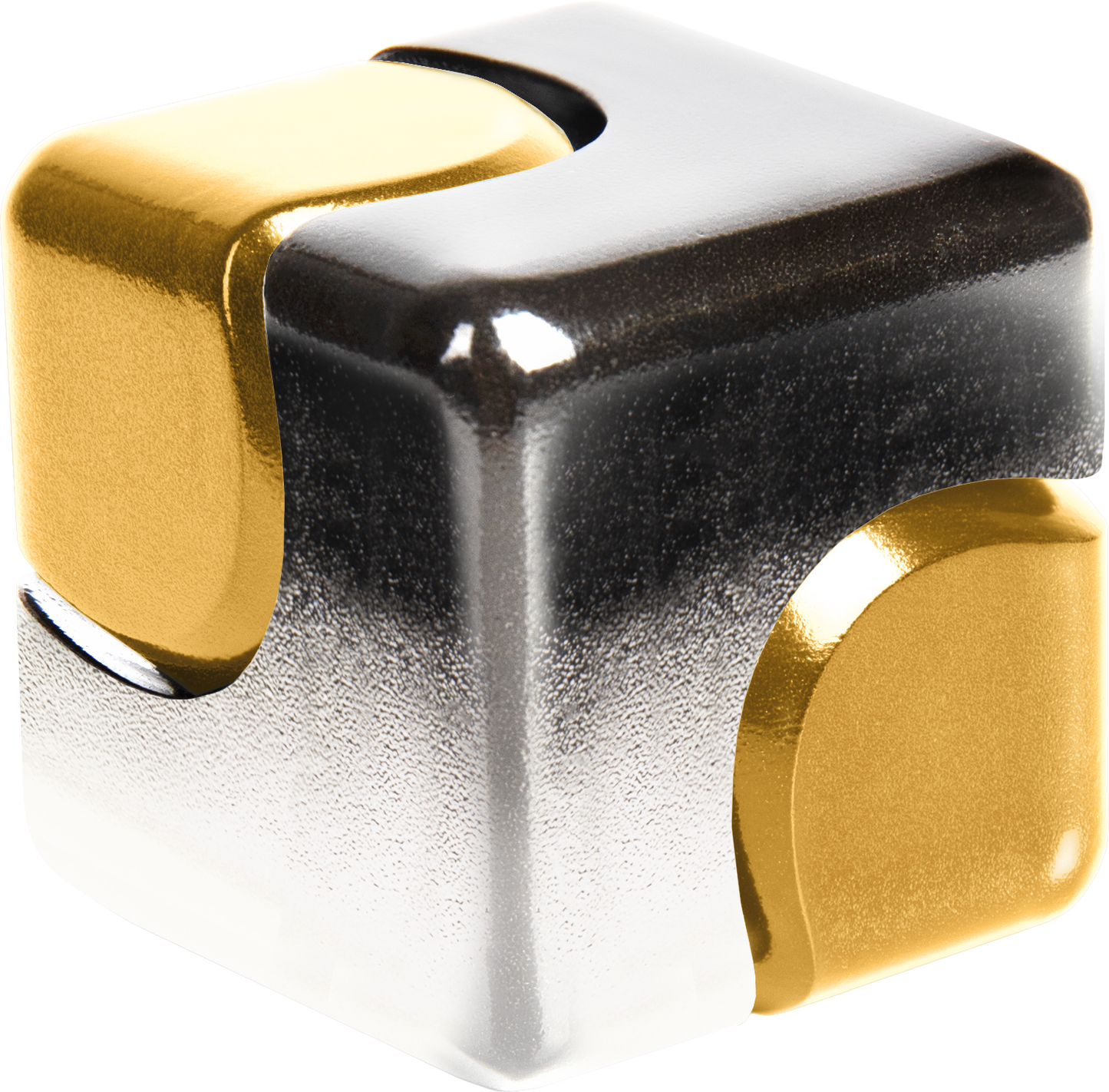 Bopster Cube Fidget Toy - Silver & Gold