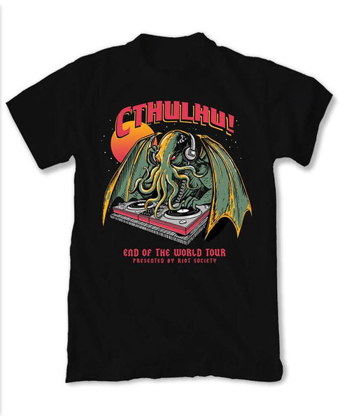 趣味・スポーツ・実用 Cthulhu World Tour Cthulhu Horror Show Riot Society Cthulhu End of the World Tour T-Shirt – FYE