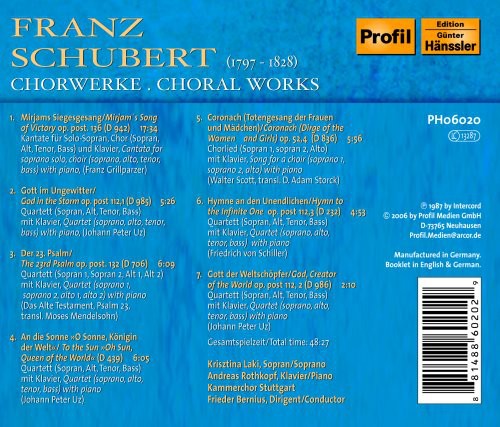 Schubert/ Laki/ Rothkopf - Chorwerke: Choral Works
