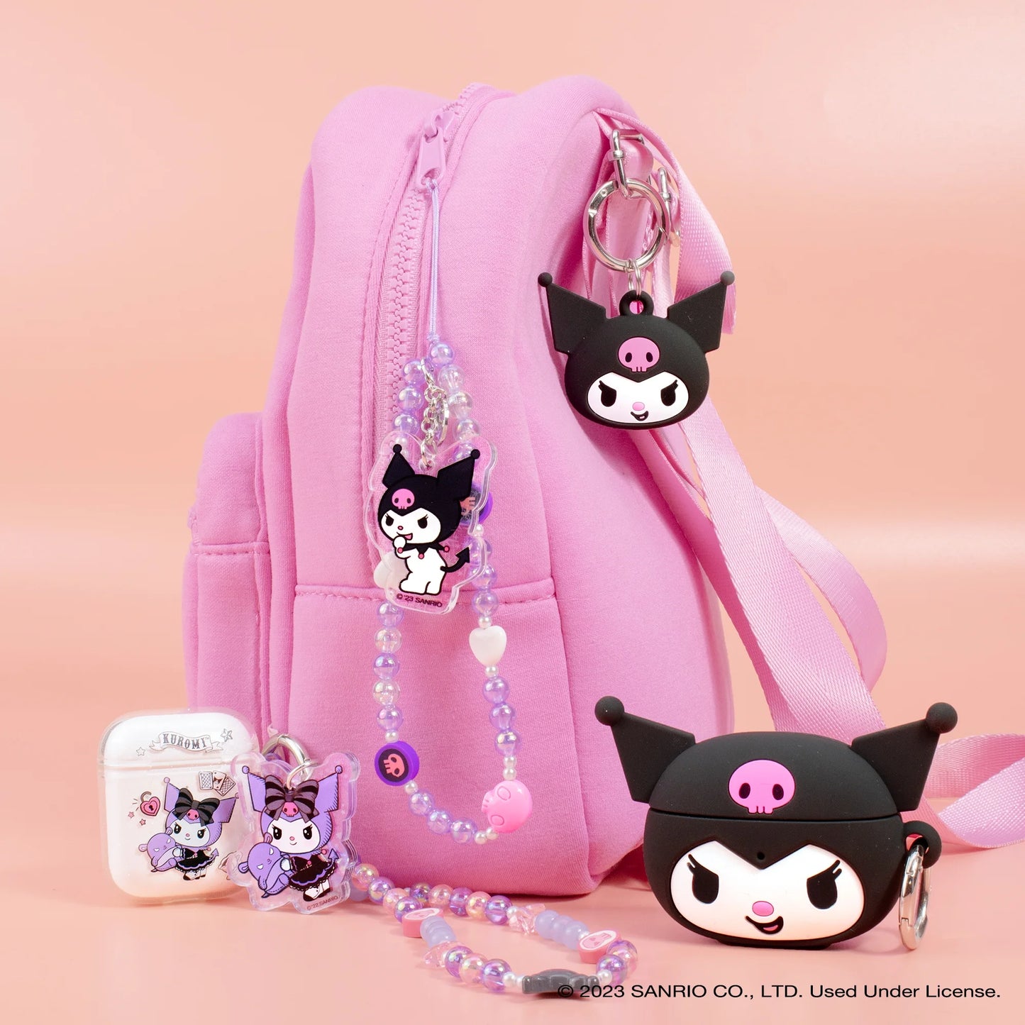 Hello Kitty and Friends Beaded Wristlet Universal Phone Charm Strap - Kuromi