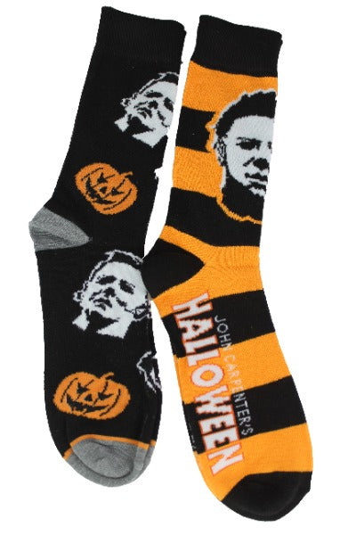 Halloween Michael Myers Pumpkin Socks 2-Pack