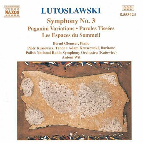 Symphony 3 / Paganini Variations / Paroles Tissees