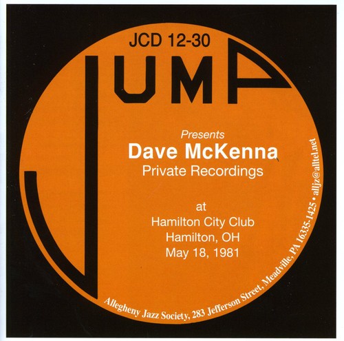 Dave McKenna - May 18, 1981 Private Solo Recordings