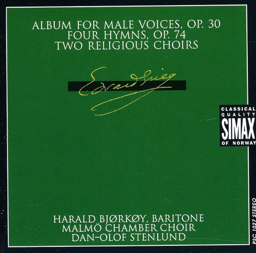 Grieg/ Bjorkoy/ Malmo Chamber Choir/ Stenlund - Album for Male Voices / 4 Hymns