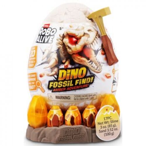 Robo Alive Light-Up Dinosaur Fossil Amber Adventure (Contents may vary)