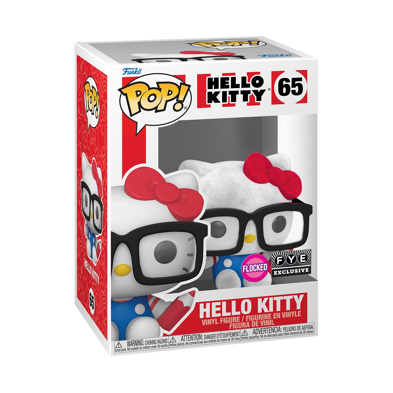 Funko Pop! Hello Kitty Flocked Hipster Nerd