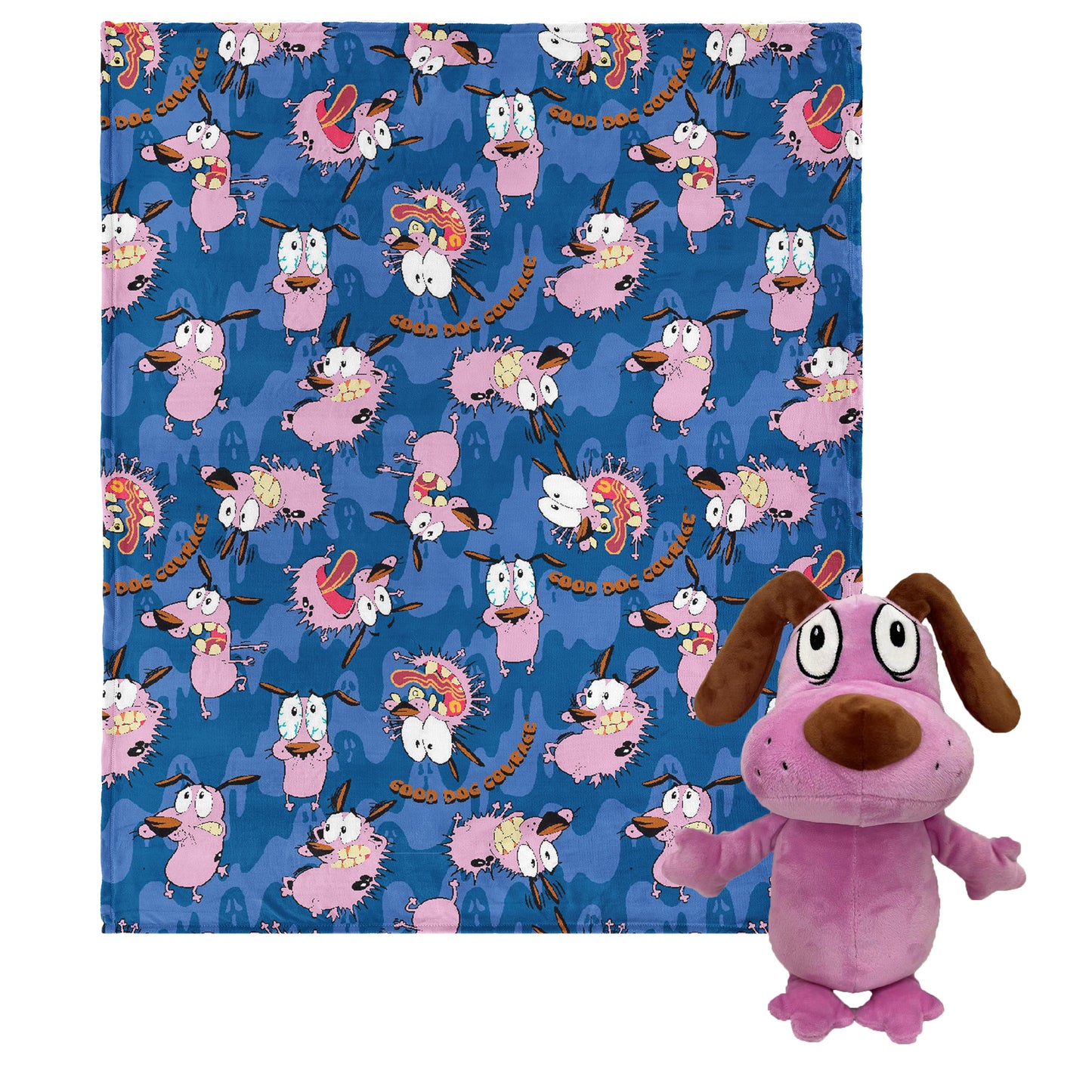 Courage The Cowardly Dog AOP Hugger Plush and Blanket