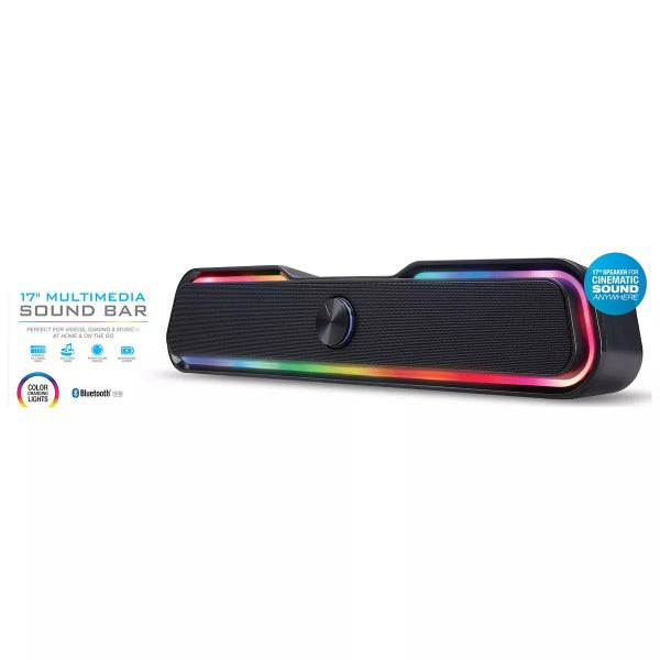 iLive 17-Inch Multimedia Soundbar with LED Lights