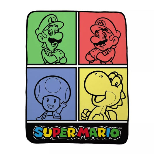Super Mario Team Throw Blanket