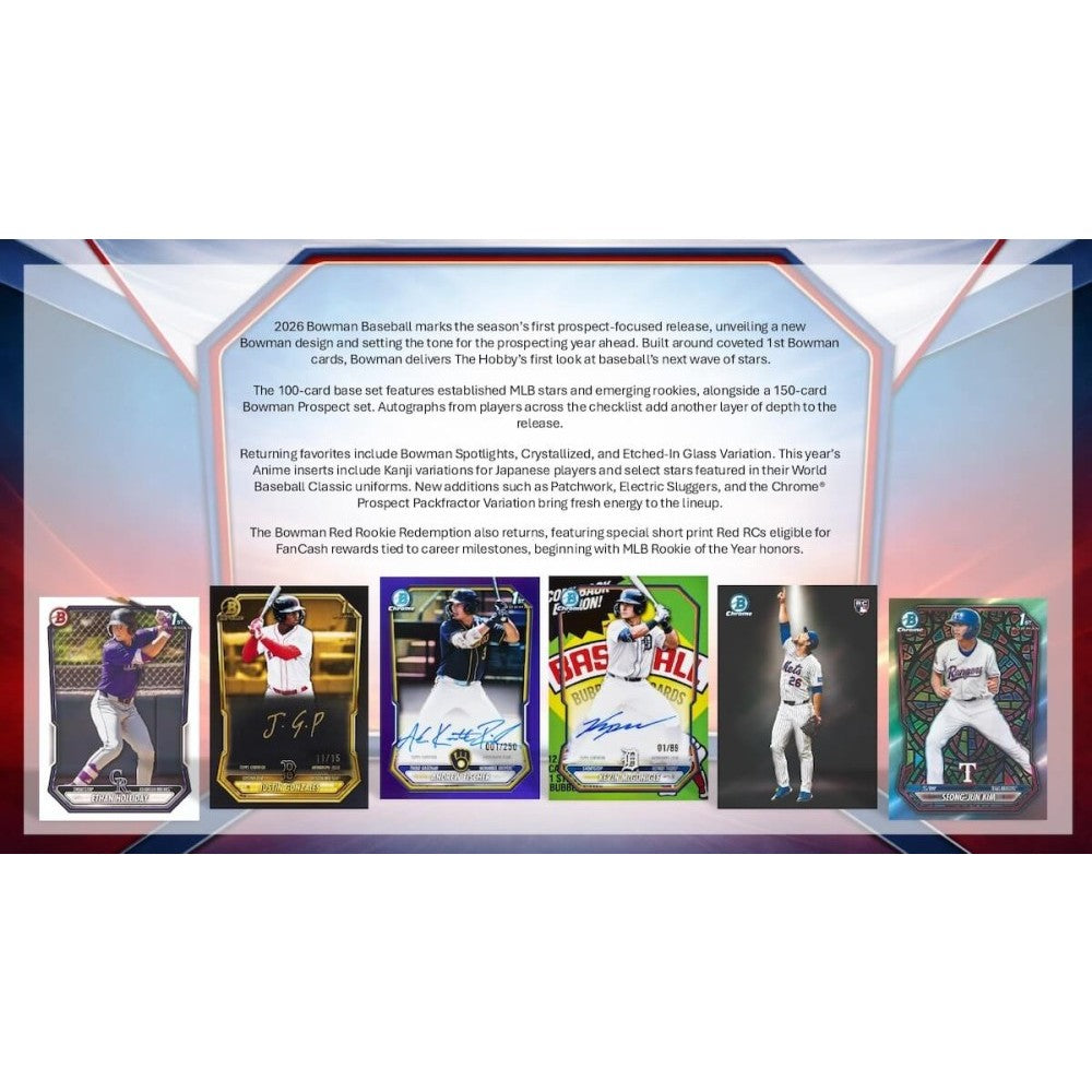 2026 Topps Bowman Baseball Value Box