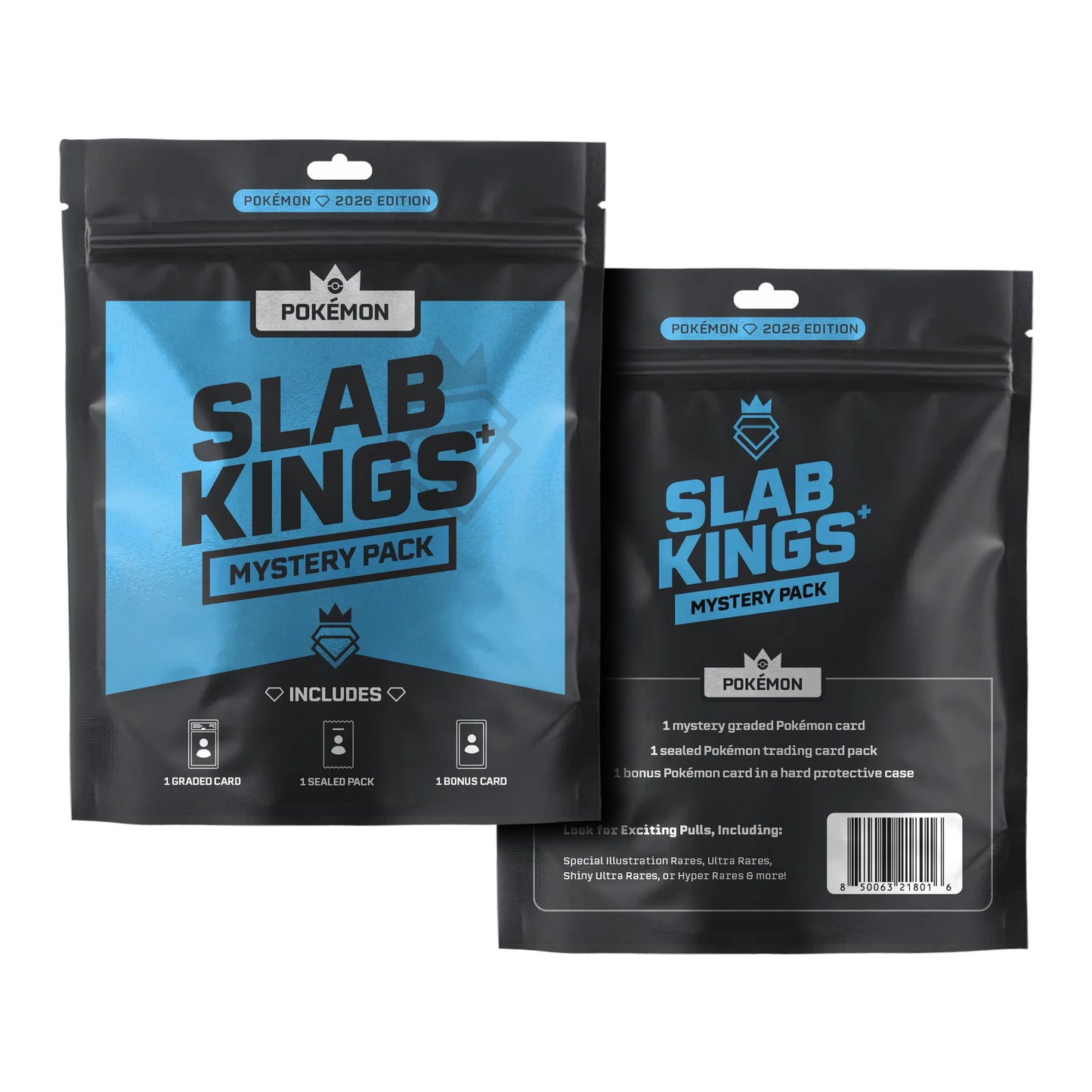 Slab Kings Plus - Pokemon Mystery Pack Graded Slab + Sealed Pokemon Pack + Holo Bonus Card