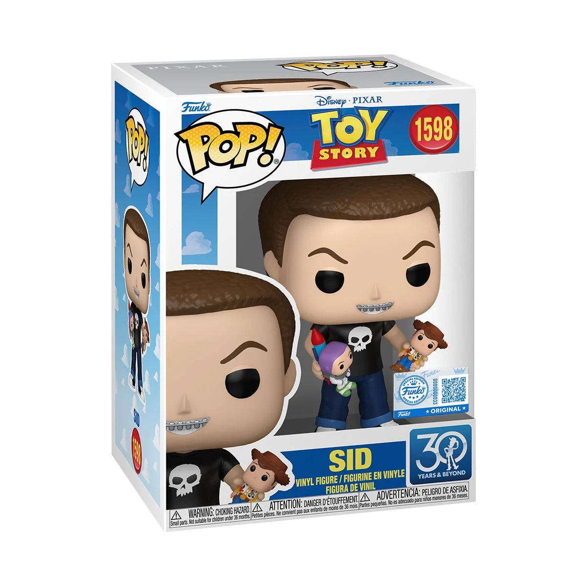 Funko Pop! Toy Story 30th Anniversary Sid with Buzz Lightyear and Woody