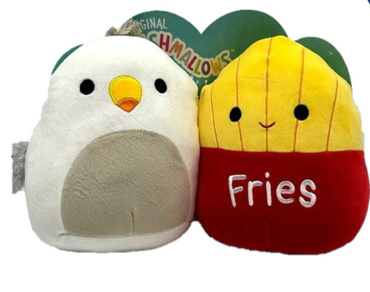 Squishmallows Steve the Seagull and Floyd the French Fries Pair 8in Plush