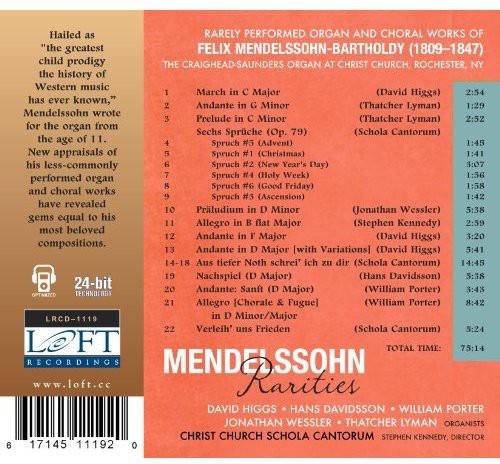 Mendelssohn/ Davidsson - Mendelssohn Rarities