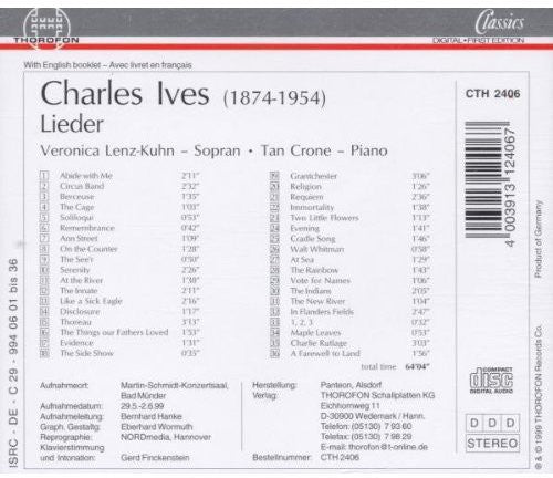 Ives/ Lenz-Kuhn/ Crone - Lieder