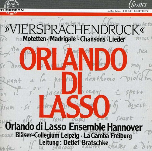Di Lasso/ Detlef Bratschke - Motetten