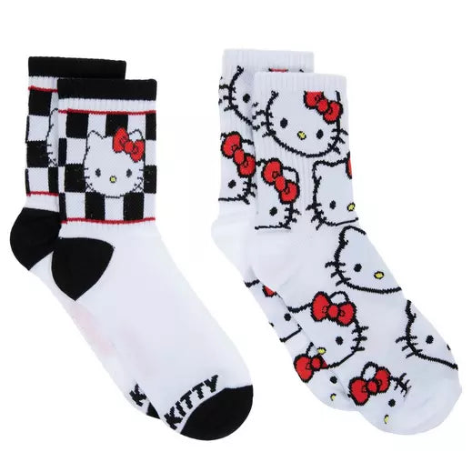 Sanrio Hello Kitty Checkered  Socks 2-Pack