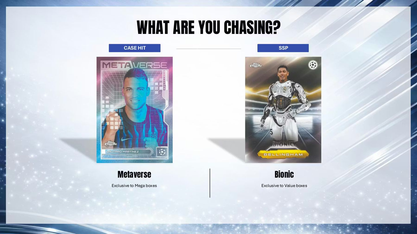 2025/26 Topps Chrome UEFA Club Competitions Soccer Blaster Box (contents may vary)