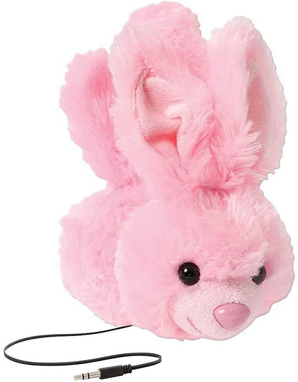 Coby Wired Kids Headphones Plush Pink Rabbit