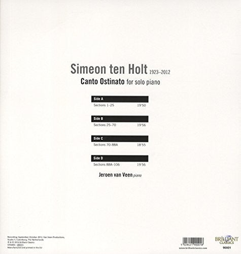 Ten Holt/ Veen - Ten Holt: Canto Ostinato for Solo Piano