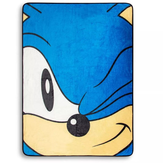 Sonic the Hedgehog Face Fleece Throw Blanket