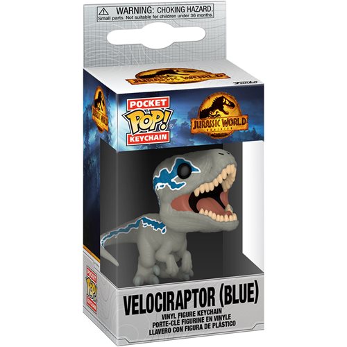 Funko Pop! Keychain Jurassic World Dominion - Velociraptor (Blue)