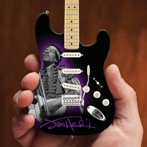 Jimi Hendrix Fender Stratocaster Photo Tribute 10 Inch Miniature Guitar