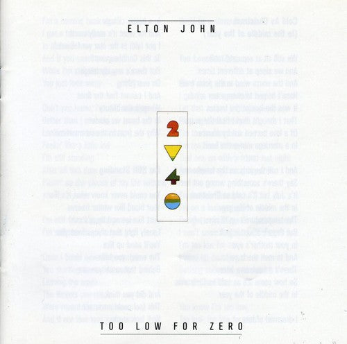 Elton John - Too Low for Zero