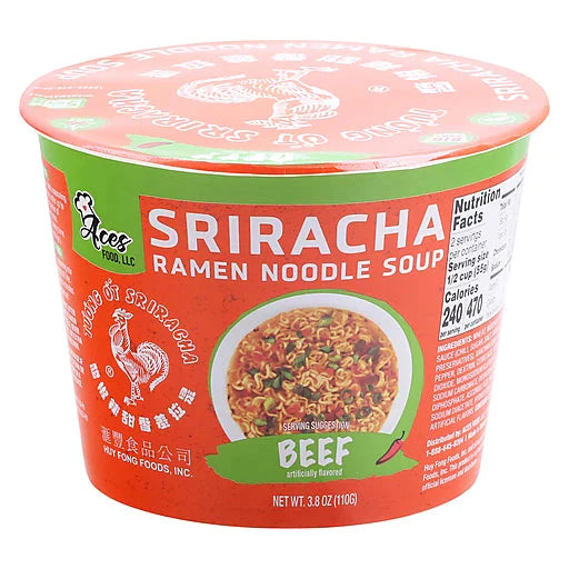 Sriracha Ramen Noodle Soup - Beef