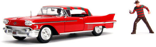 Nightmare On Elm Street - Hollywood Rides - 1:24 1958 Cadillac Series 62 Die-Cast Car & Freddy Figure