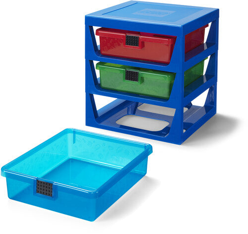 LEGO 3-Drawer Storage Rack System, Blue