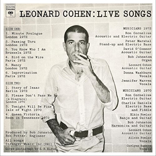 Leonard Cohen - Leonard Cohen: Live Songs