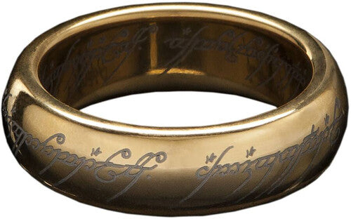 WETA Workshop - Lord of the Rings - LOTR™ The One Ring™ (Gold Plated Tungsten with Elvish Runes), Size 8
