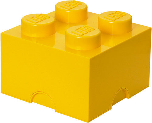 LEGO Stackable Storage Brick With 4 Knobs, Bright Yellow