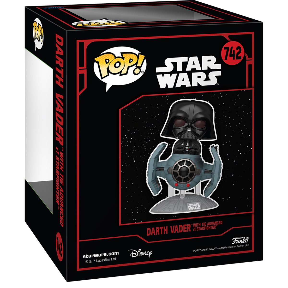 Funko Pop! Deluxe: Star Wars Dark Side Darth Vader with TIE Fighter Advanced x1 Starfighter