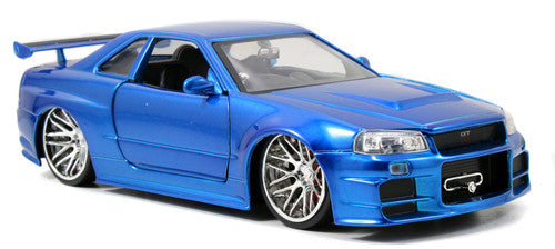 Fast & Furious 2 - 1:24 Brian's '02 Nissan Skyline GT-R R34 Die-Cast Car