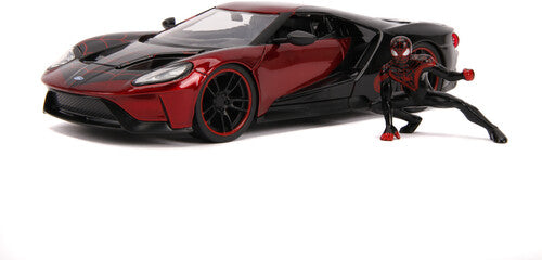 Marvel Spider-Man - 1:24 2017 Ford GT Die-Cast Car & Miles Morales Figure