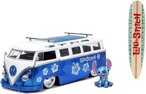 Disney Lilo & Stitch - 1:24 1963 VW Die-Cast Bus & Stitch Figure