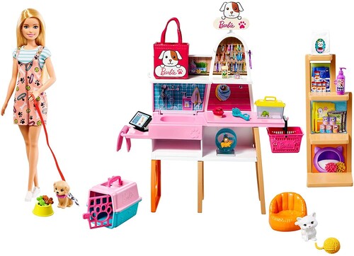 Barbie and Pet Boutique Playset