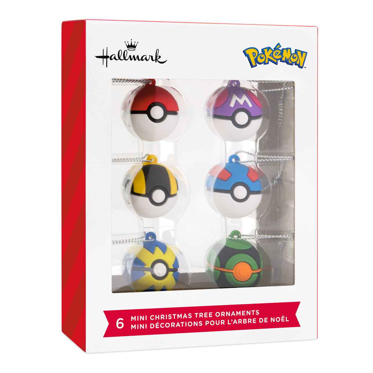 Hallmark Pokeball Mini PVC Ornament Set